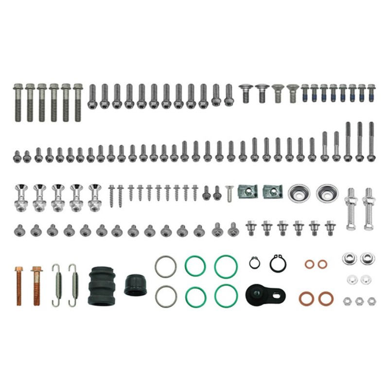 Komplet śrub, nakrętek, podkładek i tulejek do montażu plastików KTM SX / XC 50/65 '02-'24, Husqvarna TC 50