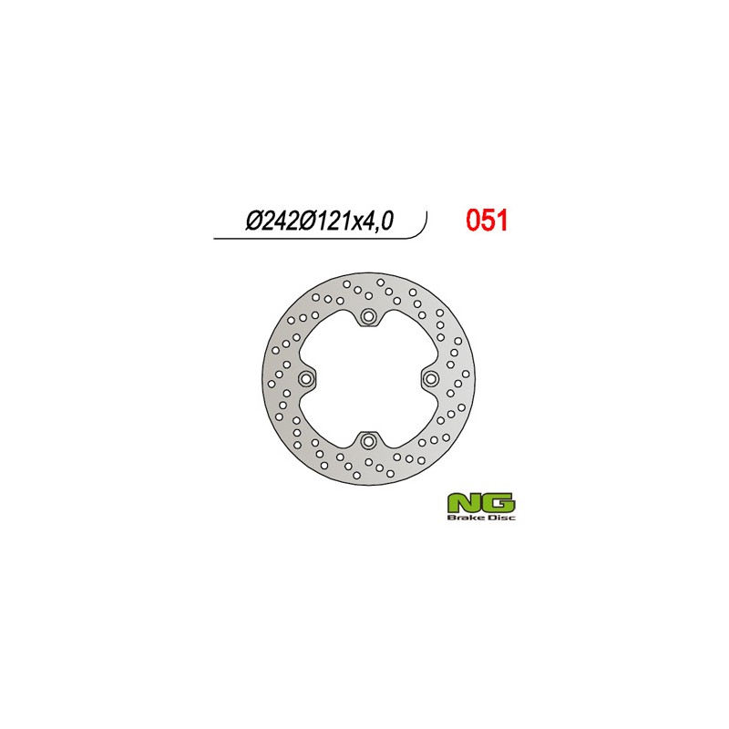 Tarcza hamulcowa przód Suzuki DR 600 '85-'89 (242x121x4) (4x10,5mm)