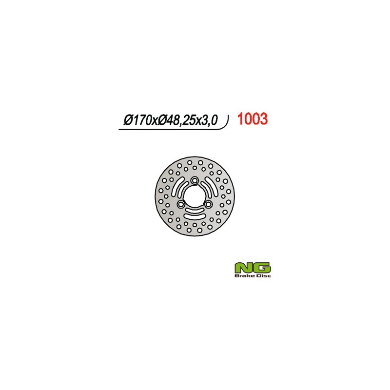Tarcza hamulcowa przód Suzuki LTZ 250/400, LTA 400/500, LTF 400/500 - 170x48x3 (3x10,50mm)