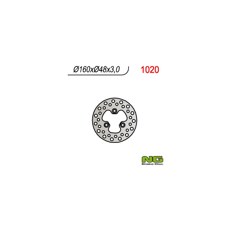 Tarcza hamulcowa przód Suzuki LTR 450 (06-12) - NG (160x48x3) (3X10,5MM)