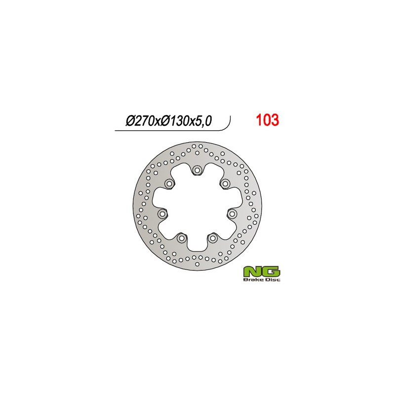 Tarcza hamulcowa przód Kawasaki EN 500 '90-'93 (270x130x5) (7x10,5mm)