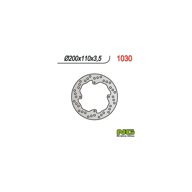 Tarcza hamulcowa tył KTM 85 SX '03-'15 (200x110x3,5)(4x6,5mm)