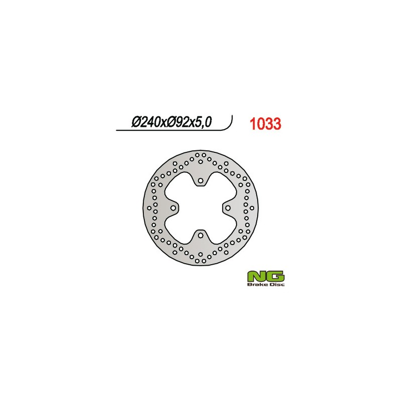 Tarcza hamulcowa tył Yamaha X-MAX 125/250 '05-'09 (240x92x5) (4x10,5mm)