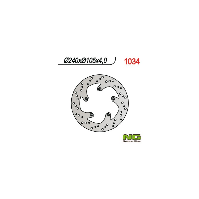 NG Tarcza hamulcowa przód Benelli 250/400 Velvet (240x105x4)