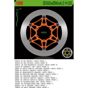 ng tarcza hamulcowa przód aprilia rs4 125 \'12-\'17, derbi gpr 125 \'05-\'12 (300x90x4,0mm) (6x6,5mm) pływająca - tylko na specj