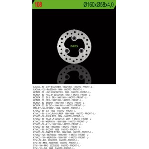 Tarcza hamulcowa przód do Cagiva/Honda/Kymco/SYM (160x58x4) (3x10,5mm)