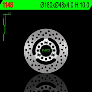 Tarcza hamulcowa przód Yamaha BWS 50/100, XC 125 Cygnus, MBK 125 Flame (180x48x4) (3x8,5mm)