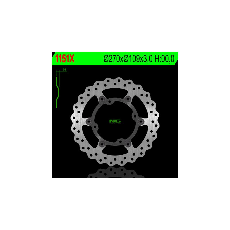 Tarcza hamulcowa przód Kawasaki KXF 250/450 270mm 4 otwory Wave