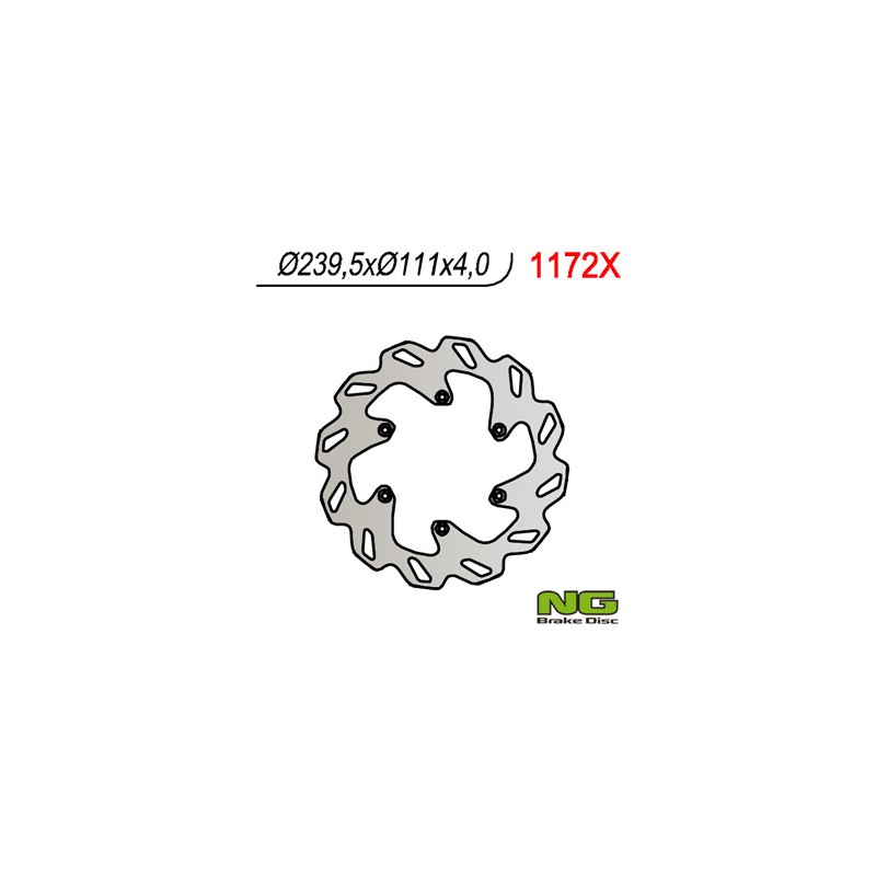 Tarcza hamulcowa tył KTM 690/950/990 '06-'15 (240x111x4) (6x6,5mm)