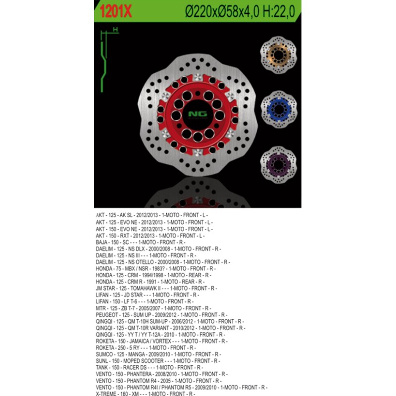Tarcza hamulcowa przód Daelim 125, Peugeot 125, Honda CRM 125 - Wave