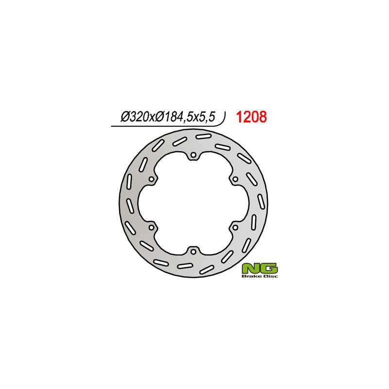 Tarcza hamulcowa tył Honda GL 1500 Gold Wing '88-'99 (316x184,5x5,5) (6x10,5mm)