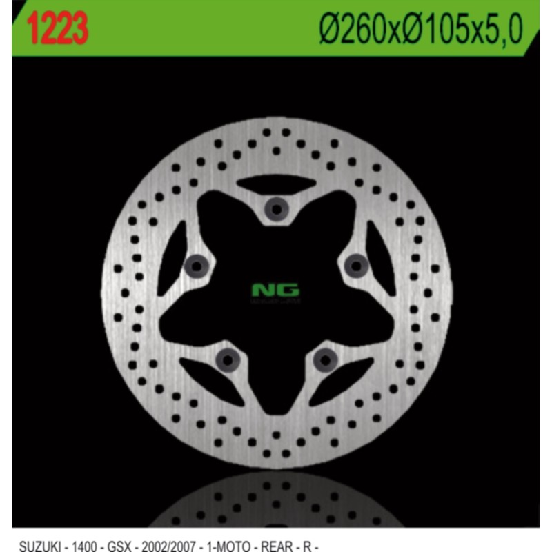Tarcza hamulcowa tył Suzuki GSX 1400 '02-'07 (260x105x5) (5x10,25mm)