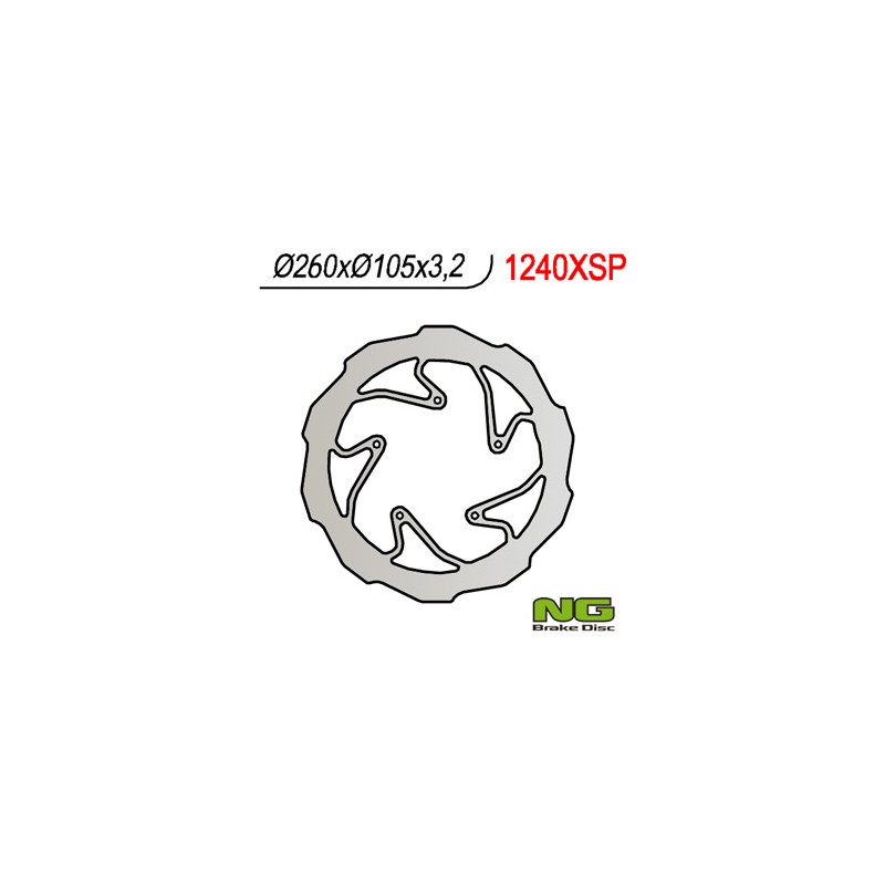 Tarcza hamulcowa przód BMW G 450X '08-'11 260x105x3,2 Wave