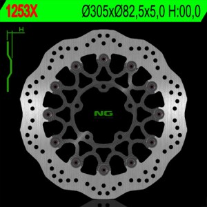 Tarcza hamulcowa przód Triumph Tiger 800 '10-'18, Tigr 1215 '12-'17 (305x82,5x5) (5x10,5mm) Wave