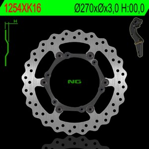 Tarcza hamulcowa przód NG z adapterem oversize KTM / Husaberg 270x3 (NG1254XK16) - Wave pływająca