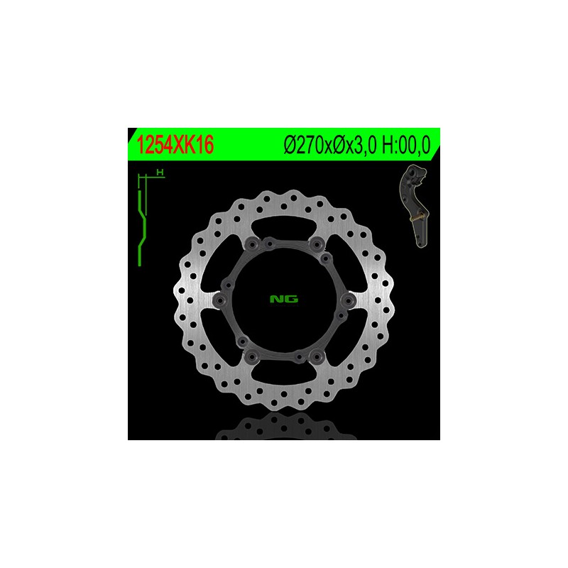 Tarcza hamulcowa przód NG z adapterem oversize KTM / Husaberg 270x3 (NG1254XK16) - Wave pływająca
