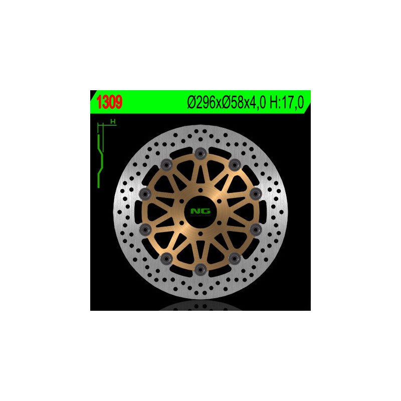 Tarcza hamulcowa przód Honda VTR 250F '98-'08, '12-'13 (296X58X4) pływająca