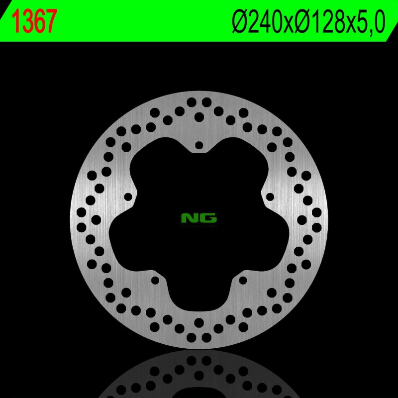Tarcza hamulcowa tył Piaggio X10 125/350/500 12-17 (240x128x5mm) (5x6,5mm)