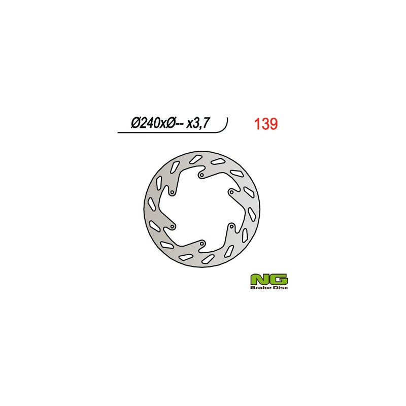 Tarcza hamulcowa przód KTM GS/EGS/LC4 (240x-x3,7)