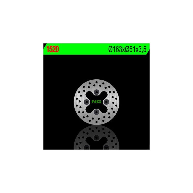 Tarcza hamulcowa przód Kawasaki KFX 450R '08-'14, KSV 700 (163x51x3,5) (4x10,5mm)