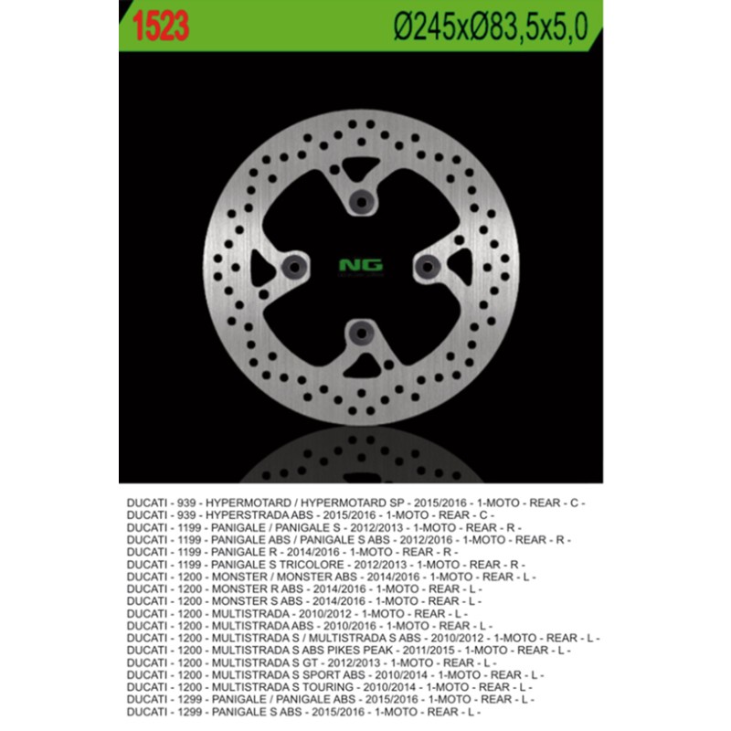 Tarcza hamulcowa tył Ducati Multistrada 1200 10-16, Monster 1200 14-16, Hypermotard