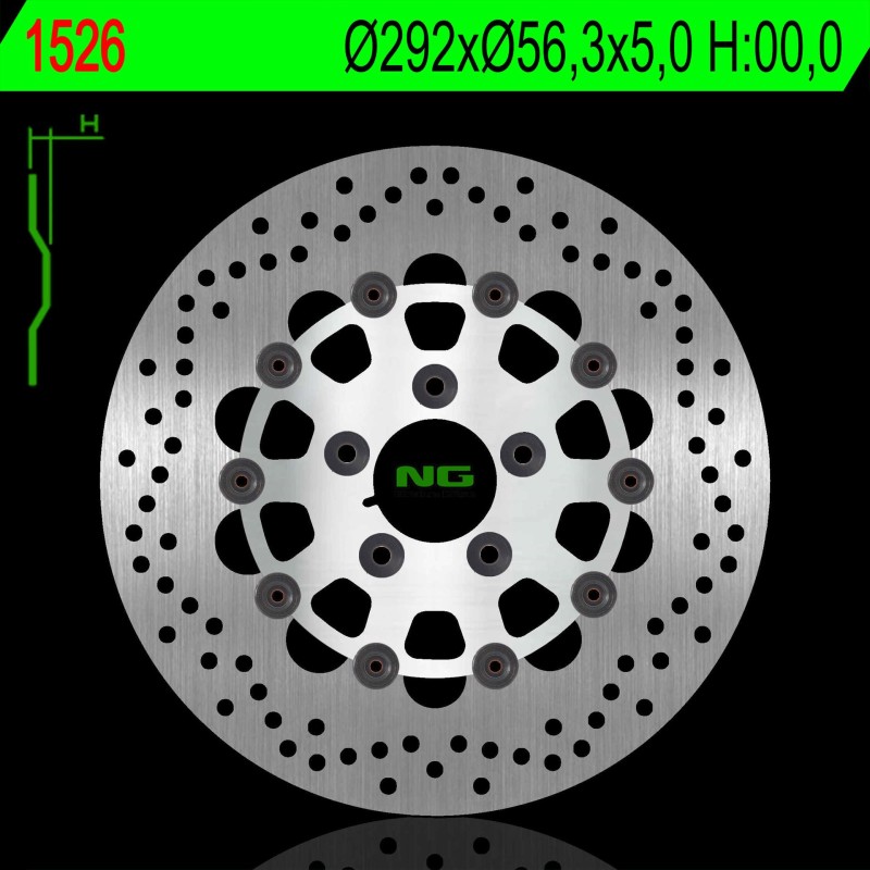 Tarcza hamulcowa tył Harley Davidson Softail 1690/1800 12-17, Dyna '00-'17, Sportster '00-'13, Touring '00'08