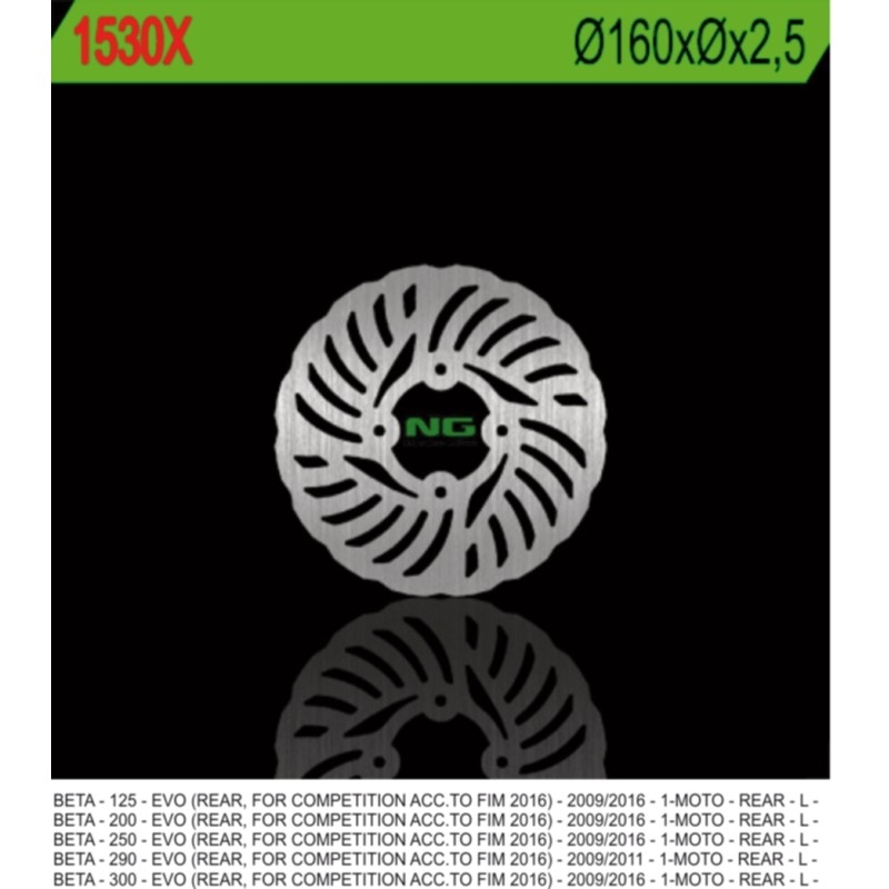 Tarcza hamulcowa tył Beta Evo 125/200/250/290/300 09-17 (160mm) Wave