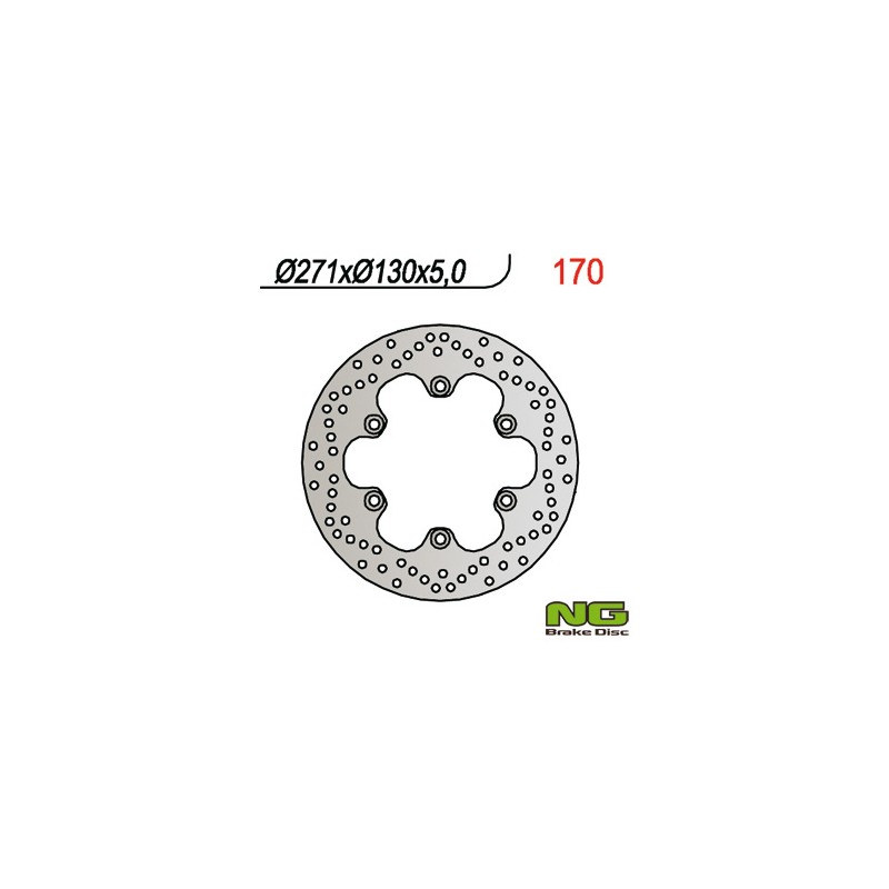 Tarcza hamulcowa przód Kawasaki GPZ 500 S (90-03), GPZ 900R, GPZ600/750/900 (271x130x5) (6X10,5MM)