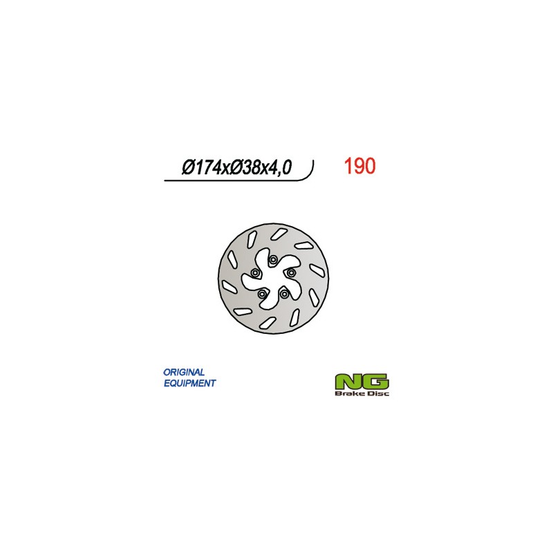 NG Tarcza Hamulcowa Przód Italjet Skuter 174x38x4 5X6,5mm