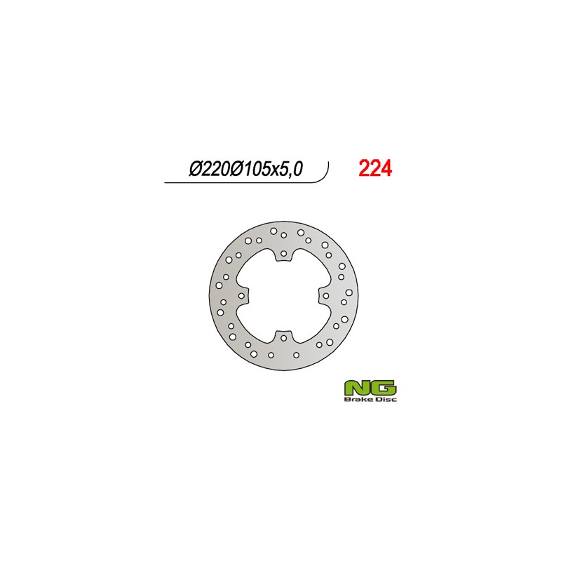 Tarcza hamulcowa tył Honda FX 650, SLR 650 (220x105x5) (4X8,5MM)