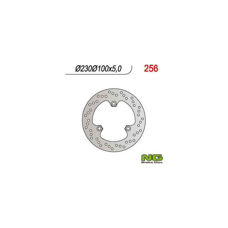 Tarcza hamulcowa tył Kawasaki GPZ500S '90-'03 (230x100x5) (3X10,5mm)