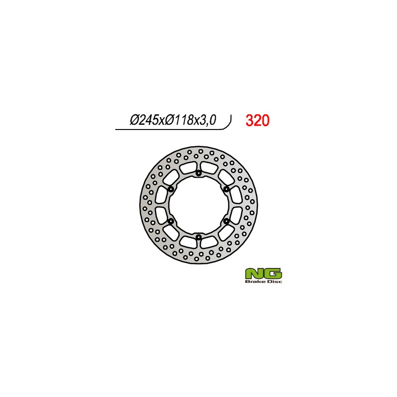 Tarcza hamulcowa przód Yamaha YZ/YZF/WRF (245x118x3) (6X6,5MM)