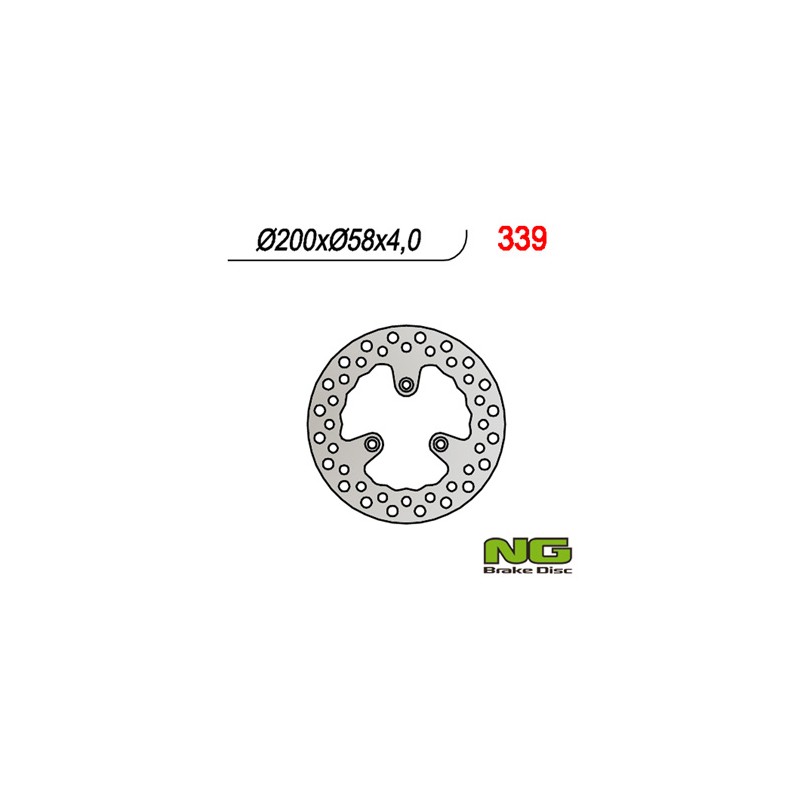 Tarcza hamulcowa przód Malaguti 50 Ciak/F12 - NG (200x58x4)