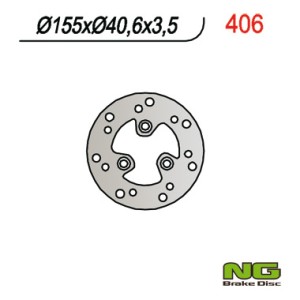 Tarcza hamulcowa przód Skutery Aprilia/MBK/Piaggio/Yamaha 155x40,6x3,8
