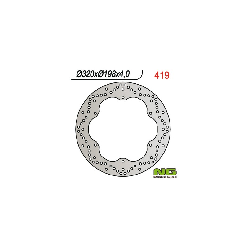 Tarcza hamulcowa przód Yamaha XJ 900 Diversion 95-03 (320x198x4) (6x8,25mm)