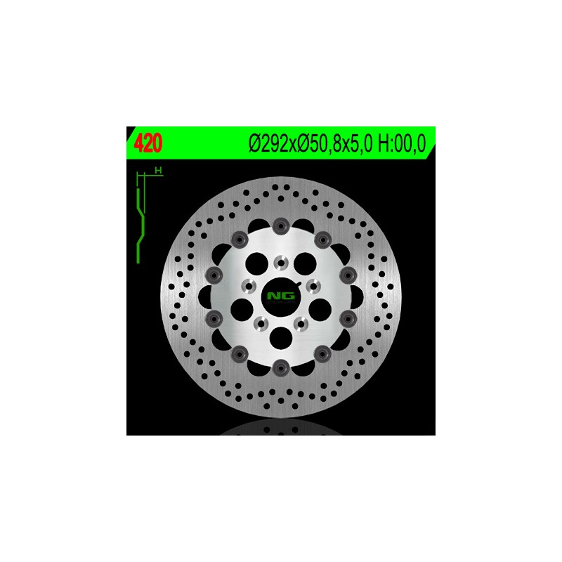 Tarcza hamulcowa przód Harley Davidson 883/1200/1340/1450 (pływająca) 292x50,8x5 (5x8,5mm)