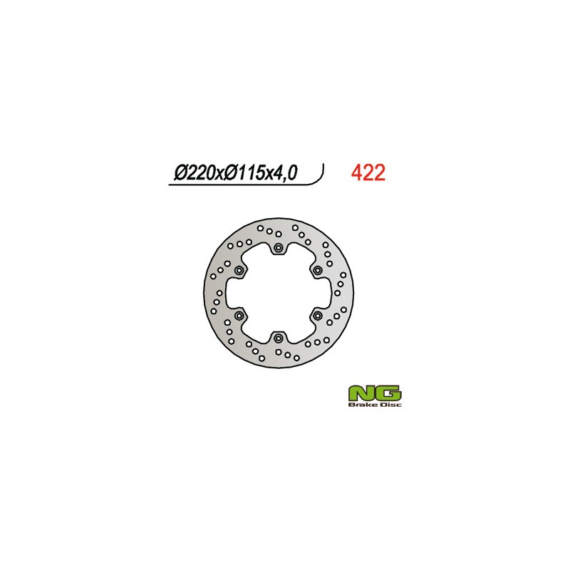 Tarcza hamulcowa tył Yamaha YZ/ YZF do 98 (220x115x4)