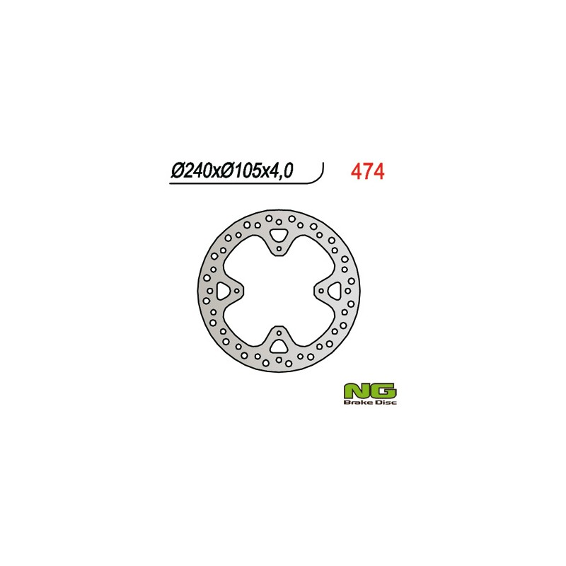 Tarcza hamulcowa tył Honda XR 650R 00-06 (240x105x4) (4X6,5mm)