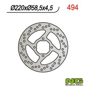 Tarcza hamulcowa tył Yamaha YFS 200 Blaster '88-'07, Kodiak 400/450, Raptor 660 '01-05, Banshee (220x58x4) (4x8,5mm)