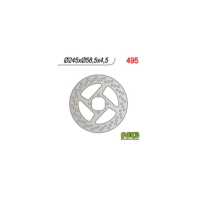 Tarcza hamulcowa tył Yamaha YFM 350 Warrior '00-'03 (245x58,5x4,5)