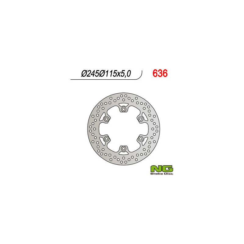 Tarcza hamulcowa tył Yamaha FZS FZR XJ600 XT660 YZF 600 Thundercat (245x115x5) (6x8,5mm)