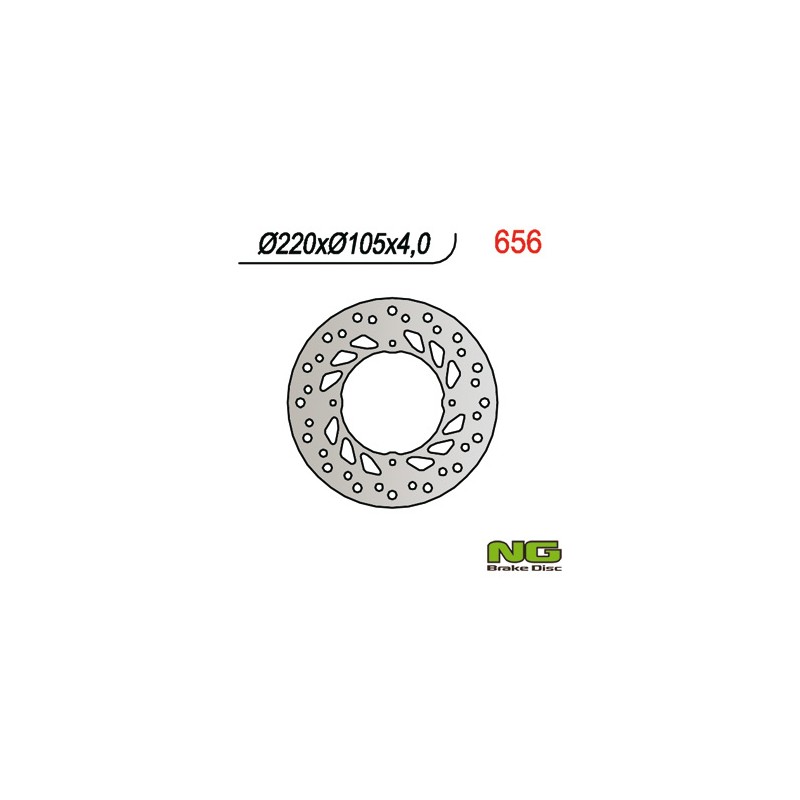 Tarcza hamulcowa tył Honda NX 650 93-04, SLR 650, SX 650 VIGOR (220x105x4)