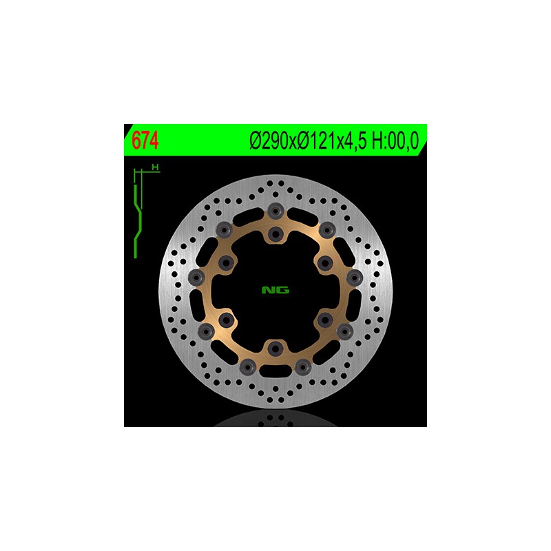 Tarcza hamulcowa przód Suzuki DR 650SE '96-10 (290x121x4,5) (6x10,5mm) pływająca