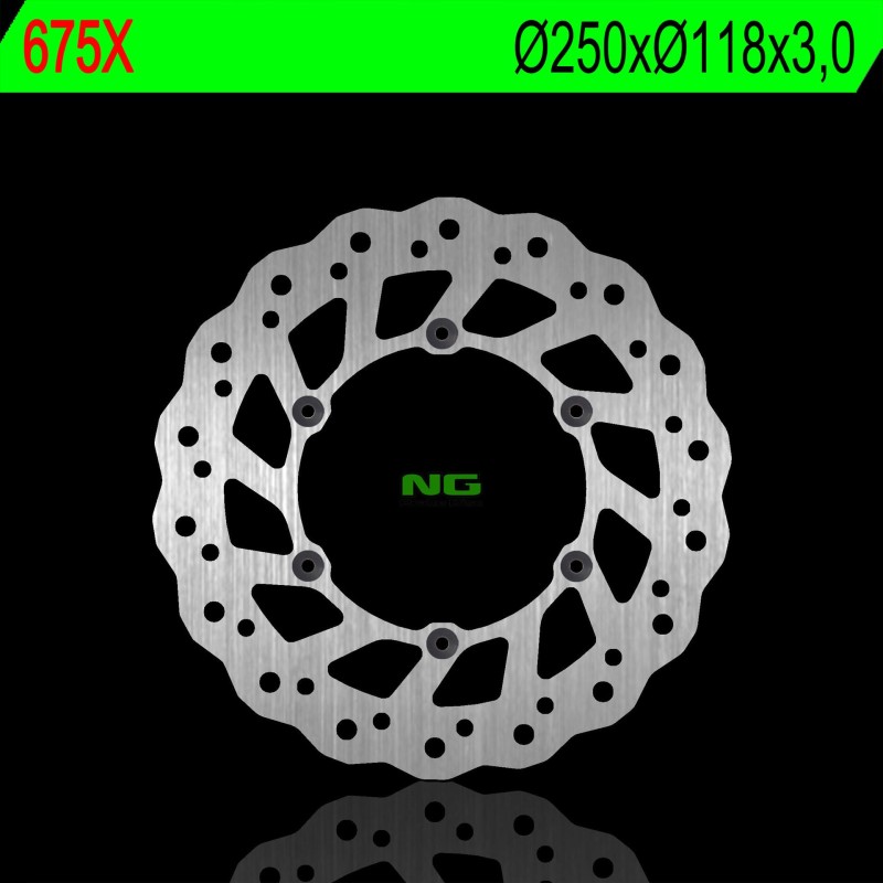 Tarcza hamulcowa przód Suzuki RM/RMZ 250/DRZ, Yamaha YZ/YZF/WR 02-19 (250x118x3) (6x6,5mm) Wave