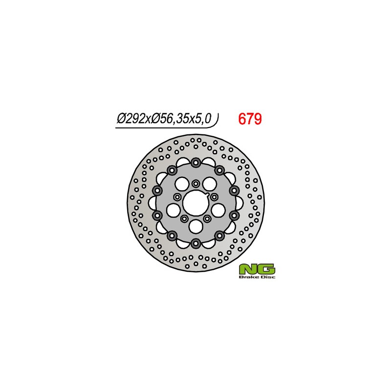 Tarcza hamulcowa przód Harley-Davidson 883/1200/1340/1450/1584/1690/1802 (292x56,3x5) (5x8,5mm)