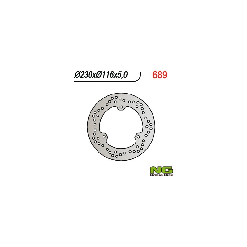 Tarcza hamulcowa tył Yamaha Majesty 250 00-08/ MBK / Italjet (230x116x5) (3X8,5mm)