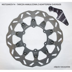 NG Tarcza hamulcowa przód z adapterem oversize Yamaha YZF 450 '08-'15 (NG723XK14)