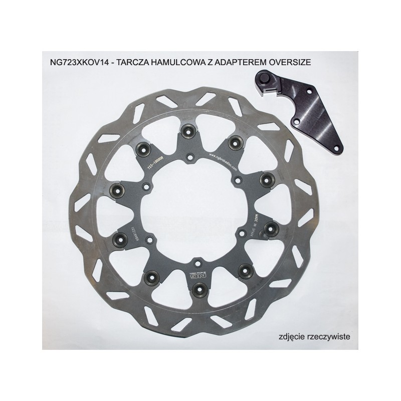 NG Tarcza hamulcowa przód z adapterem oversize Yamaha YZF 450 '08-'15 (NG723XK14)
