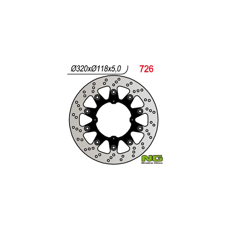 Tarcza hamulcowa przód Honda XR 250/400/650 (SUPERMOTO) 320x118x5mm