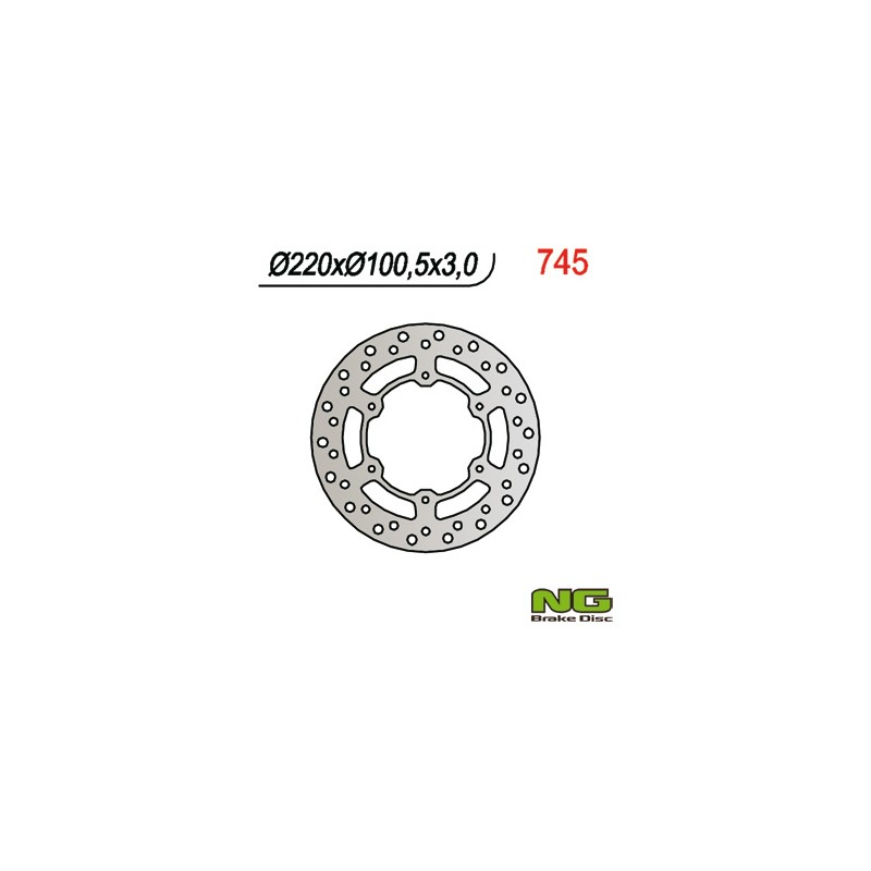 Tarcza hamulcowa przód Yamaha YZ 80/85 '93-'16 Suzuki RM 85 '05-'23 (220x100x3)